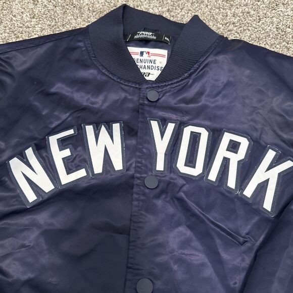 New York Yankees Pro Standard Wordmark Satin Full-Snap Jacket Men’s Size 3XL - Picture 4 of 10